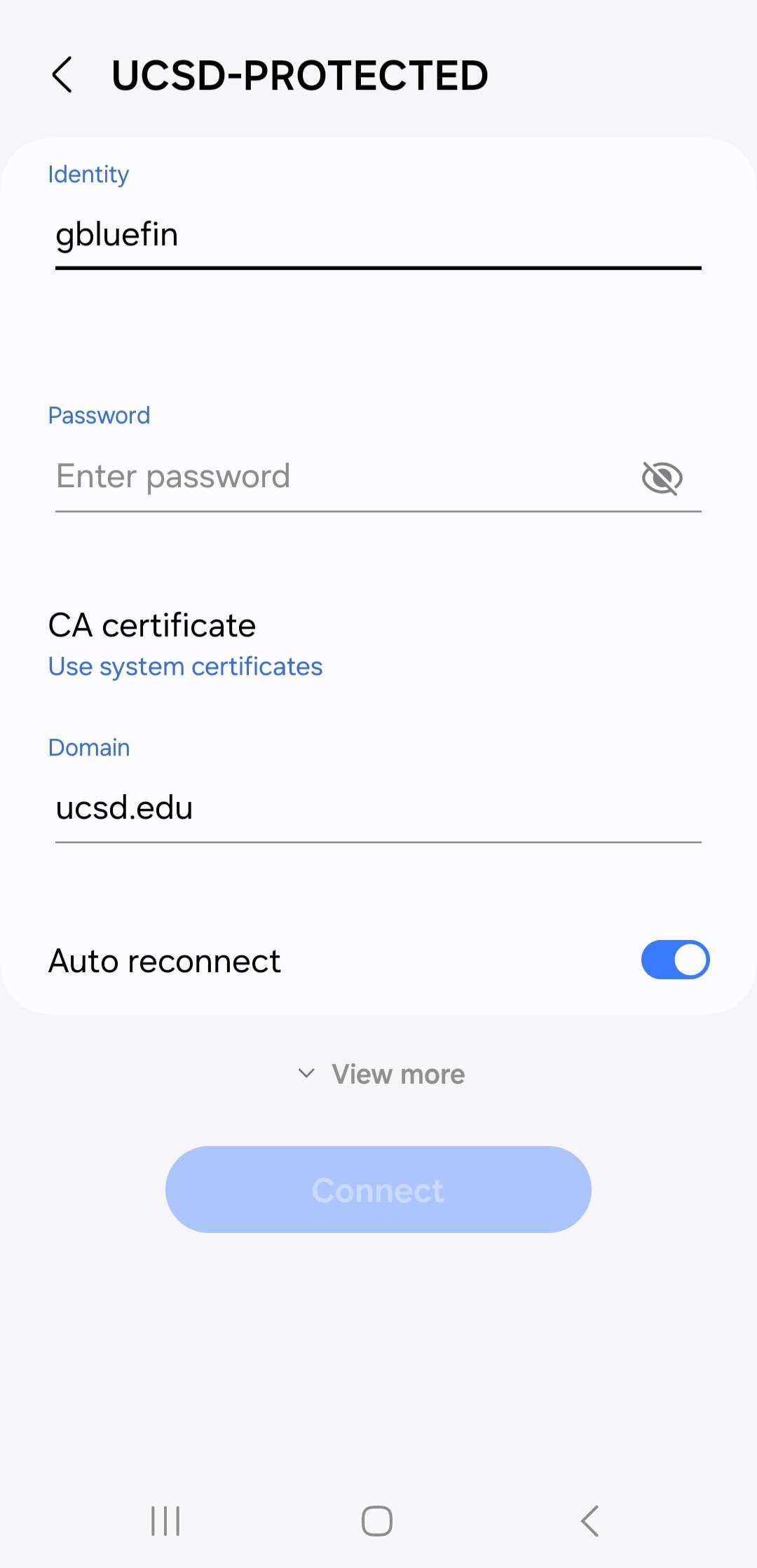 configuration-android14.jpg screenshot of configuration settings
