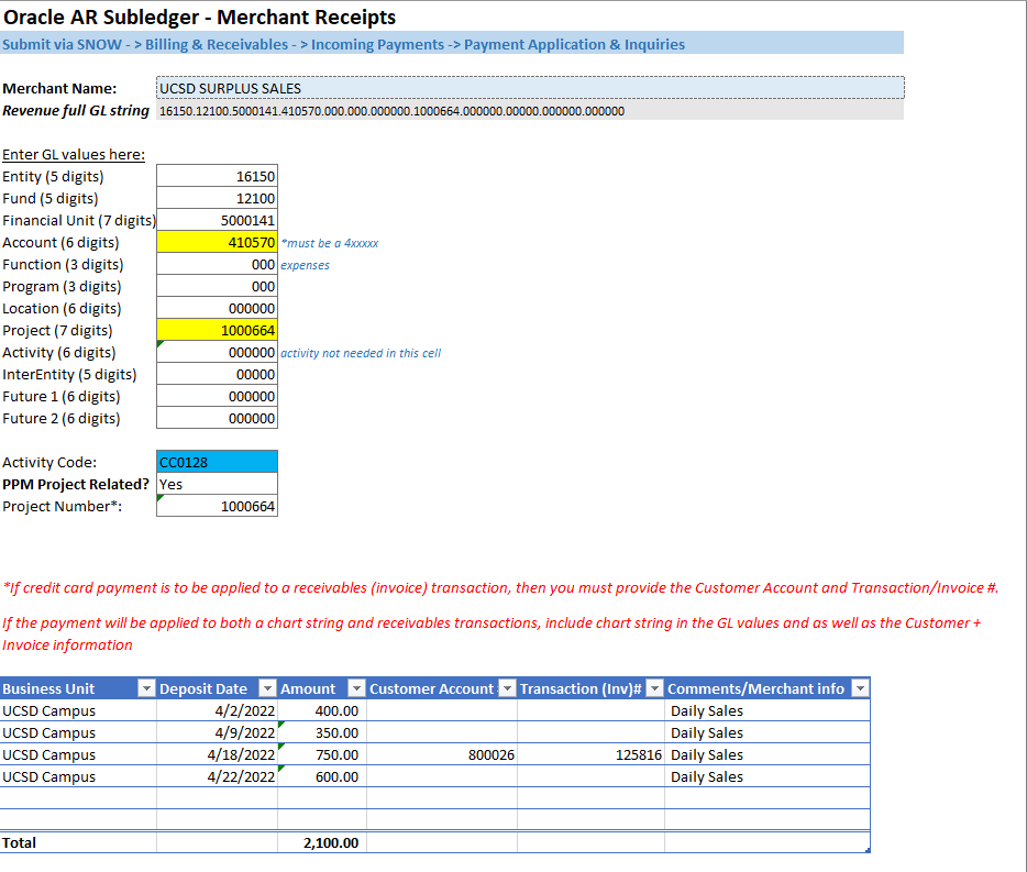 Budget & Finance Knowledge Base - How to Fill out a Merchant Receipt ...