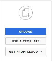 Screenshot: Upload document screen