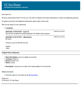 IT Services - Email Notifications - Information Technology