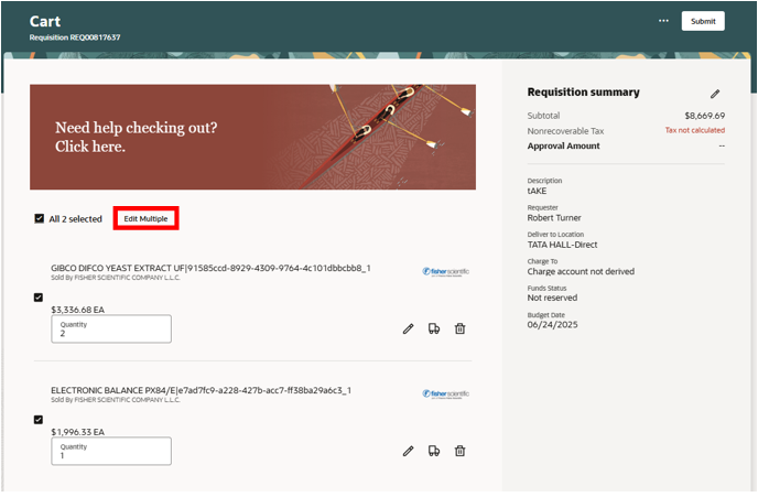Budget & Finance Knowledge Base - How to Multi-Edit Requisition Lines ...