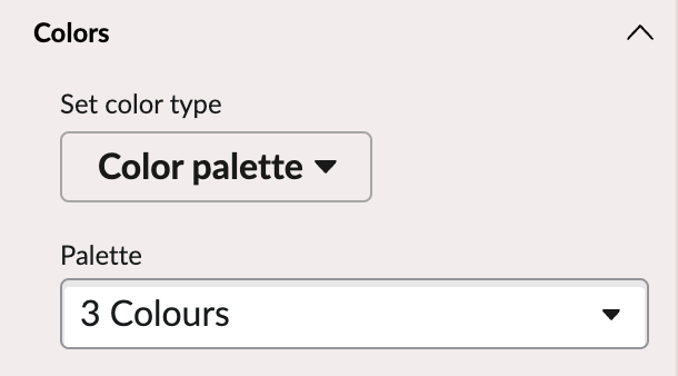 Screenshot of Color palette options
