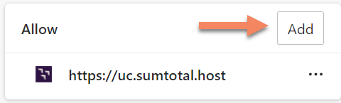 Screenshot of the Add button with an annotated arrow