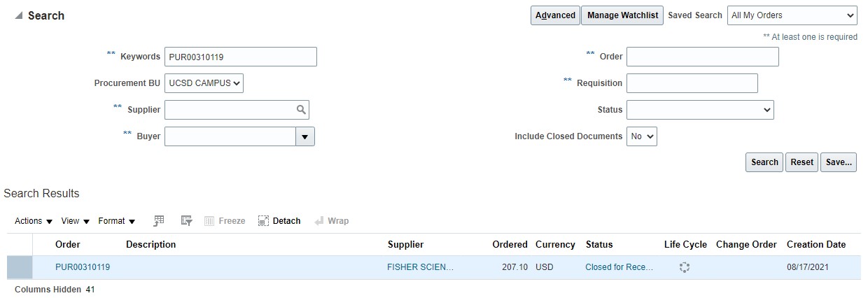 Budget & Finance Knowledge Base - Known Issue with Searching for ...