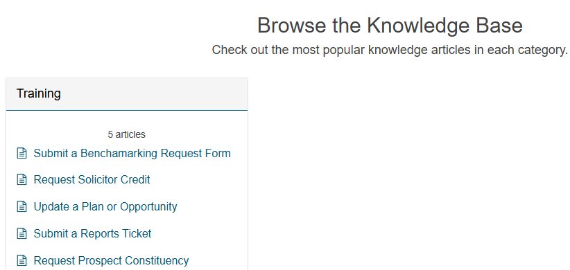 Advancement Knowledge Base - Navigate Advancement ServiceNow - Advancement