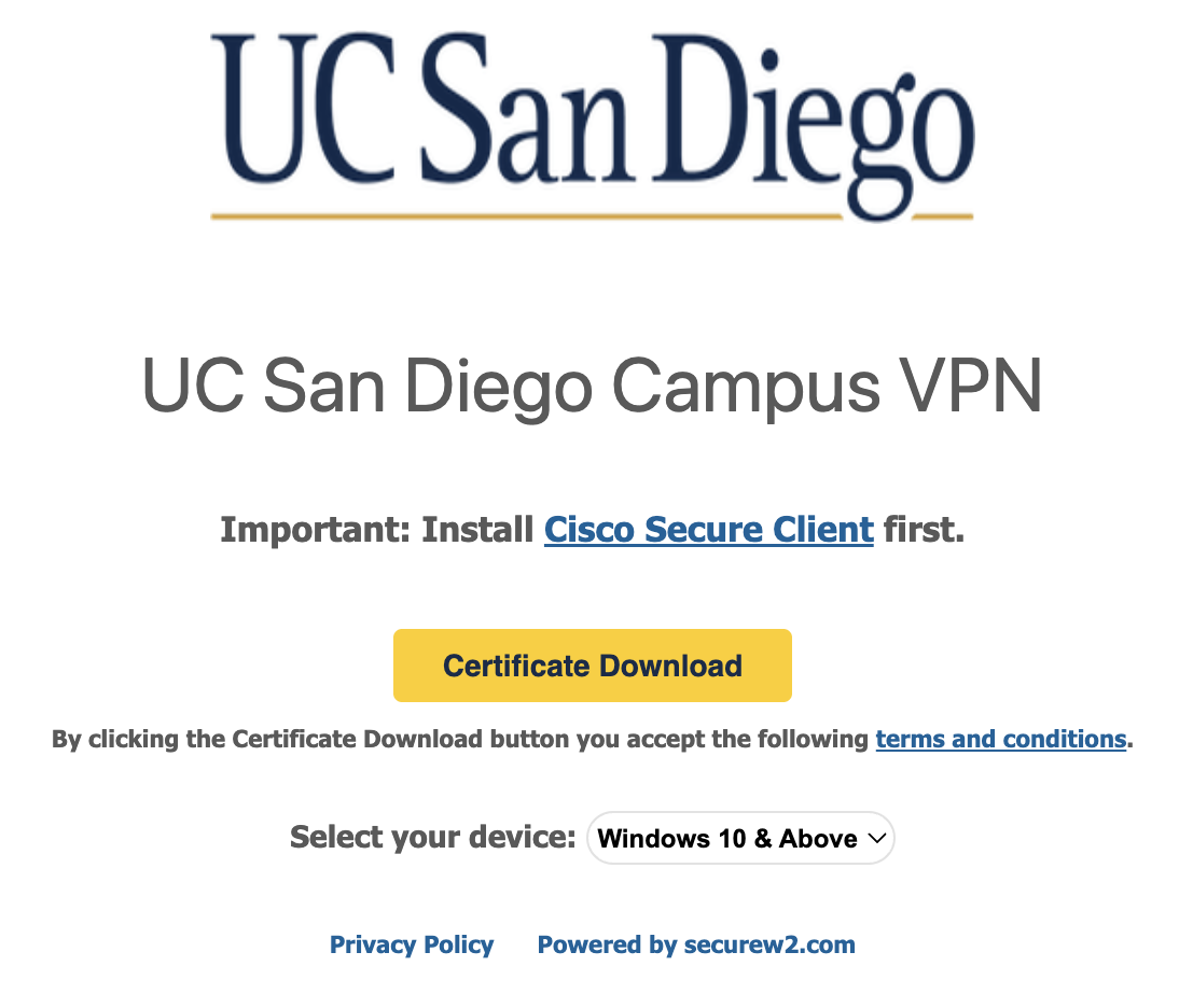 IT Services - Installing the SecureW2 Certificate - Information Technology