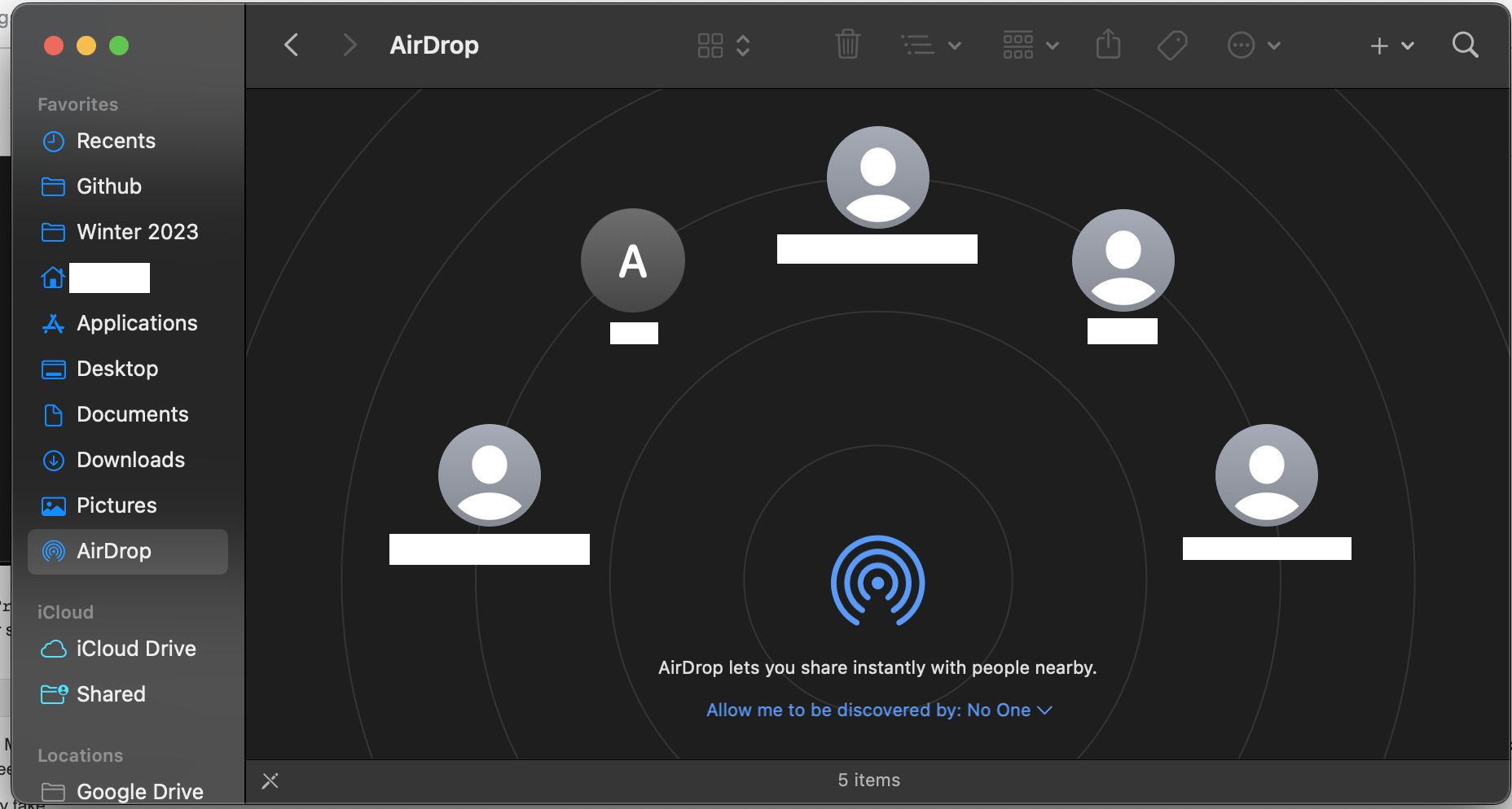 Airdrop window Airdrop window