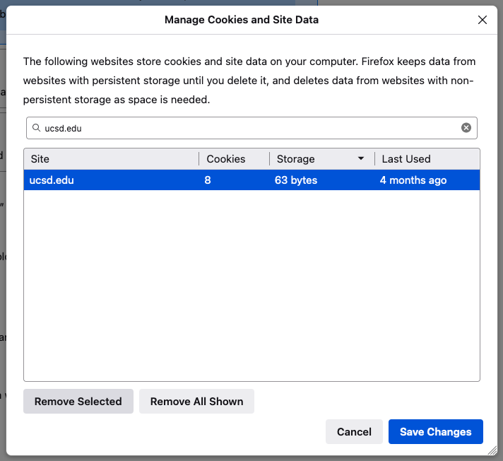 Firefox Remove Cookie Option