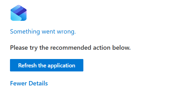 Outlook Login error message: Something went wrong. Please try the recommended action below.