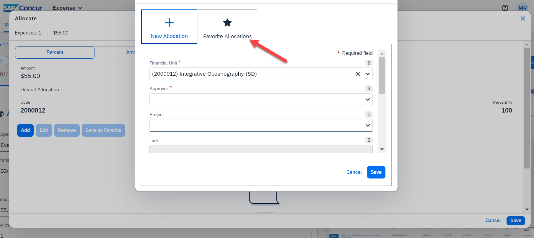 Budget & Finance Knowledge Base - How to Allocate Expenses in Concur ...