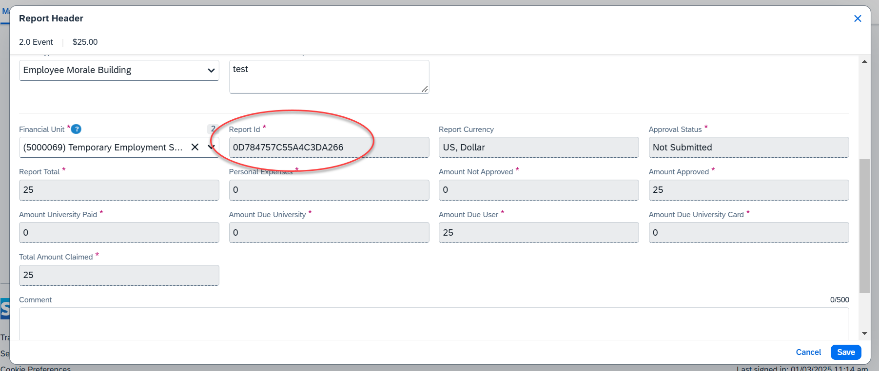 Budget & Finance Knowledge Base - How to Locate Concur Report ID and ...